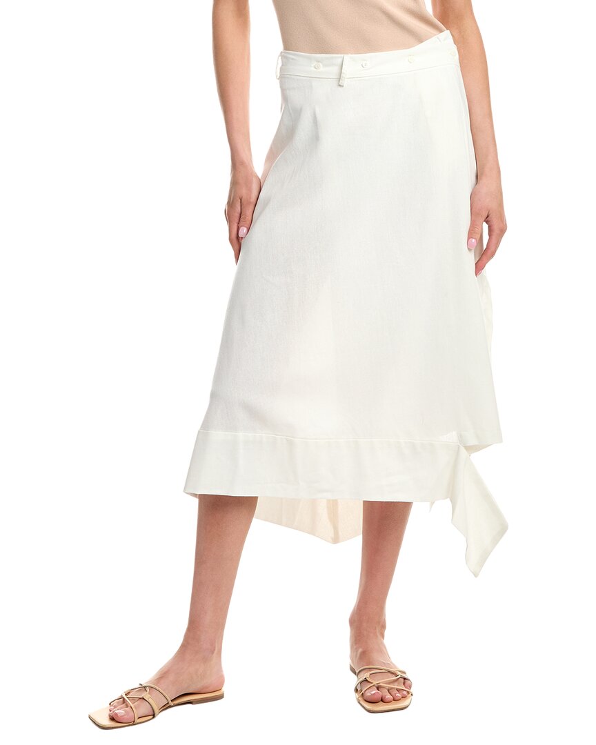 Colette Rose Wrap Mini Skirt In White
