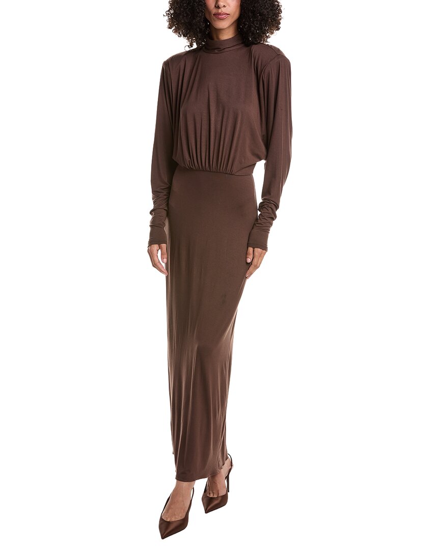 Ronny Kobo Bruges Maxi Dress In Brown