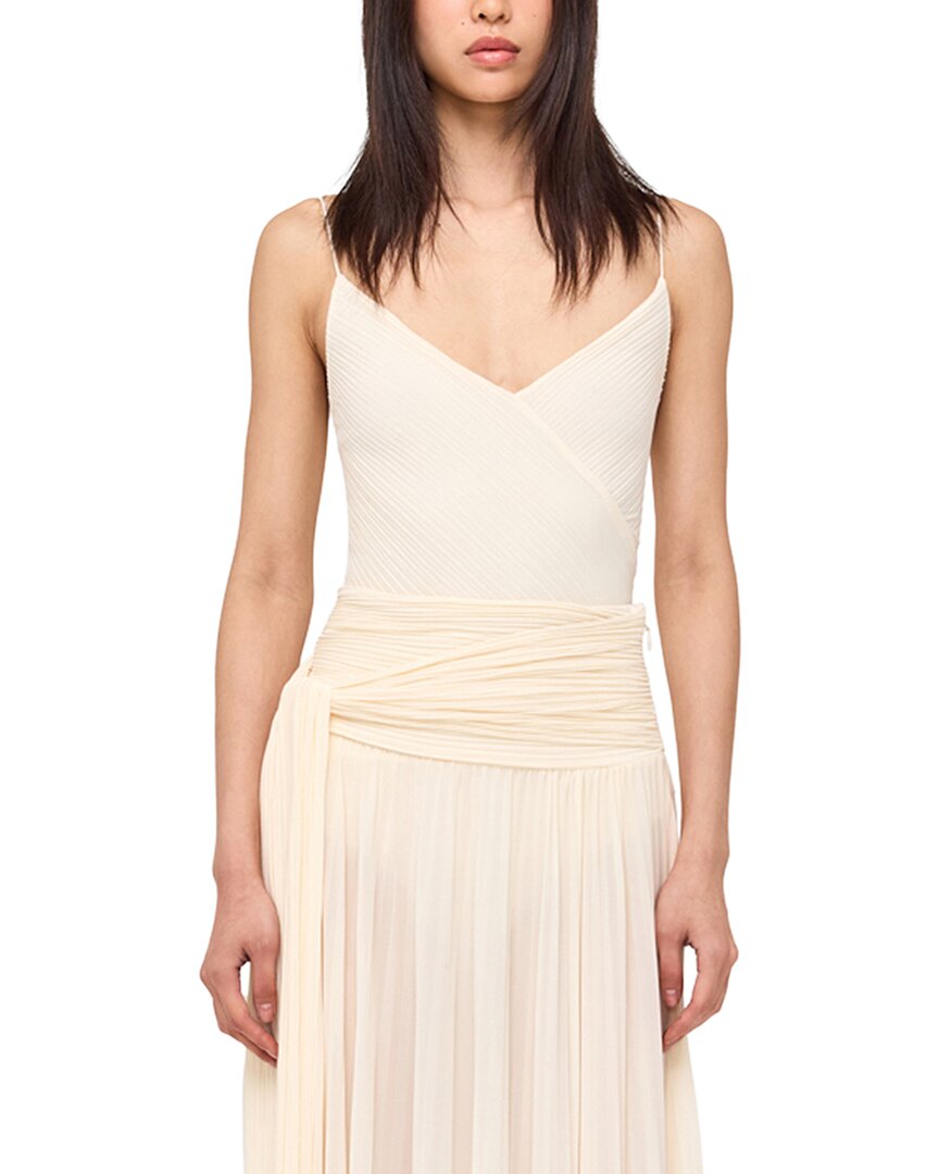 Ronny Kobo Austra Bodysuit Top In White