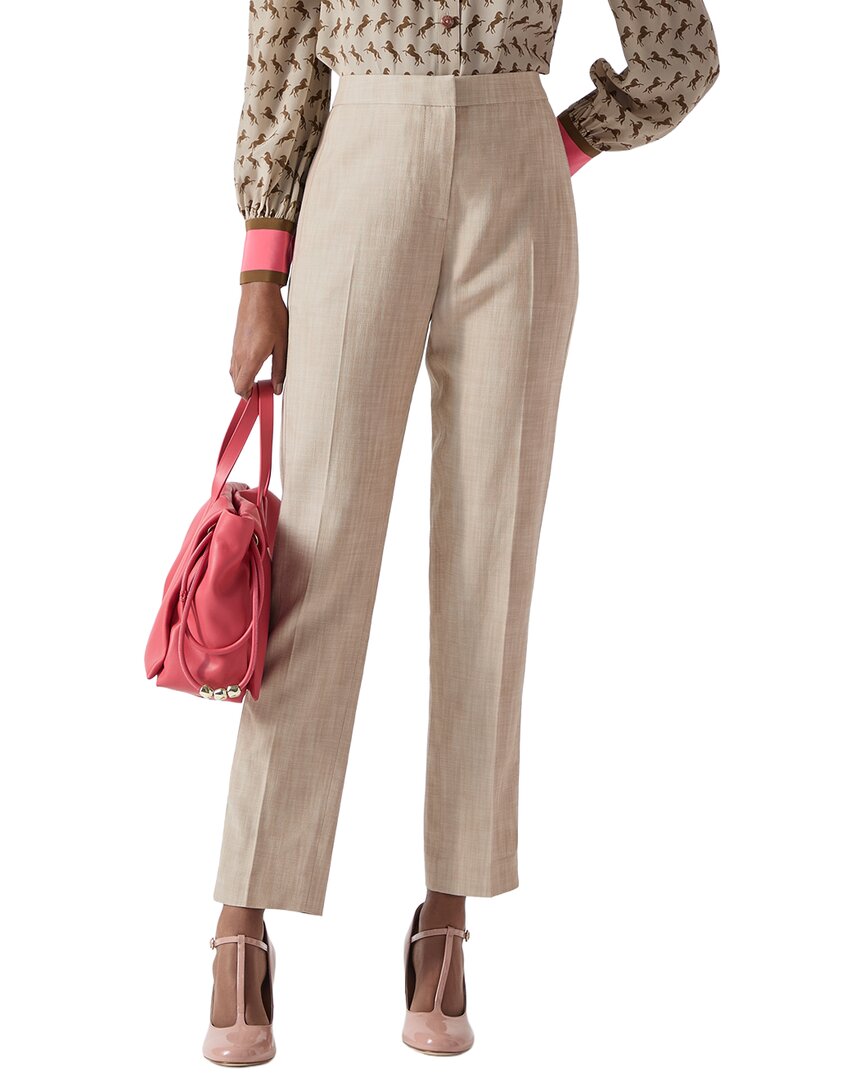 Lk Bennett Amelia Trouser In Brown