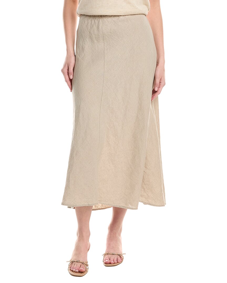 Eileen Fisher A-line Linen Bias Skirt In Brown