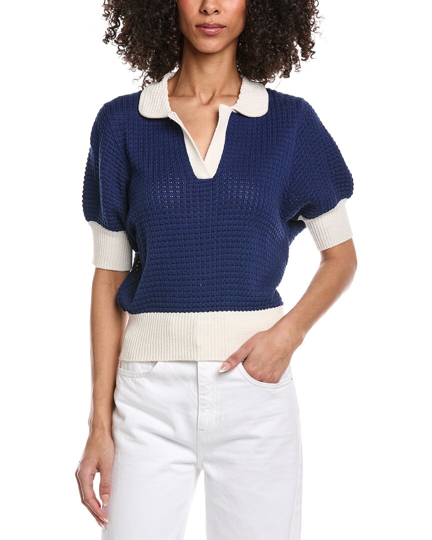 Elan Polo Sweater In Blue
