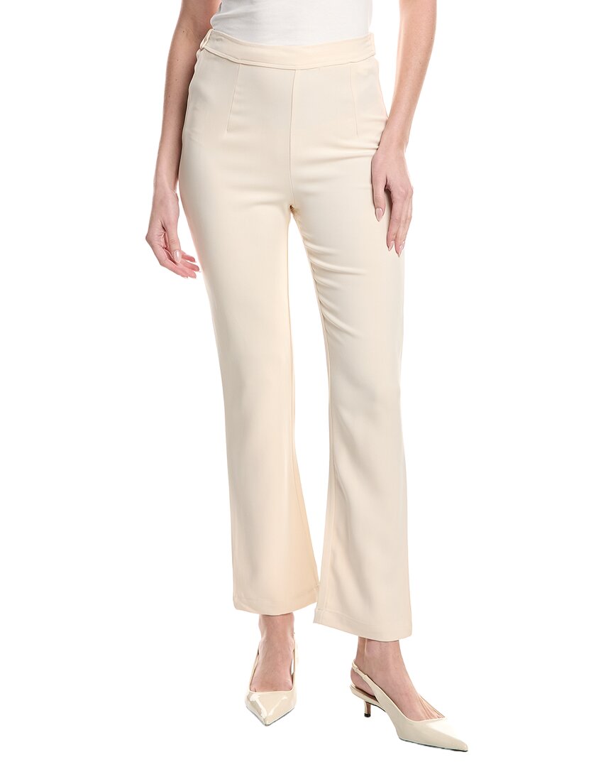 Frances Valentine Quincy Solid Stretch Pant In White