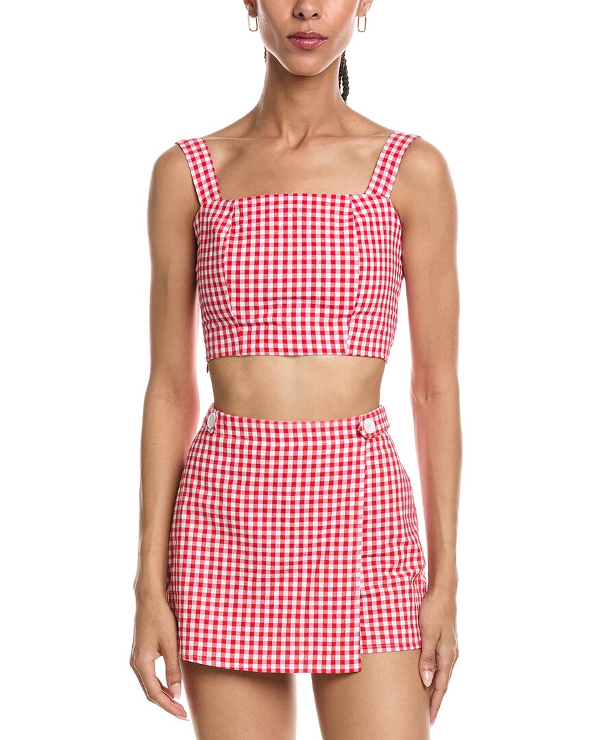 Abbey Crop Top In Red