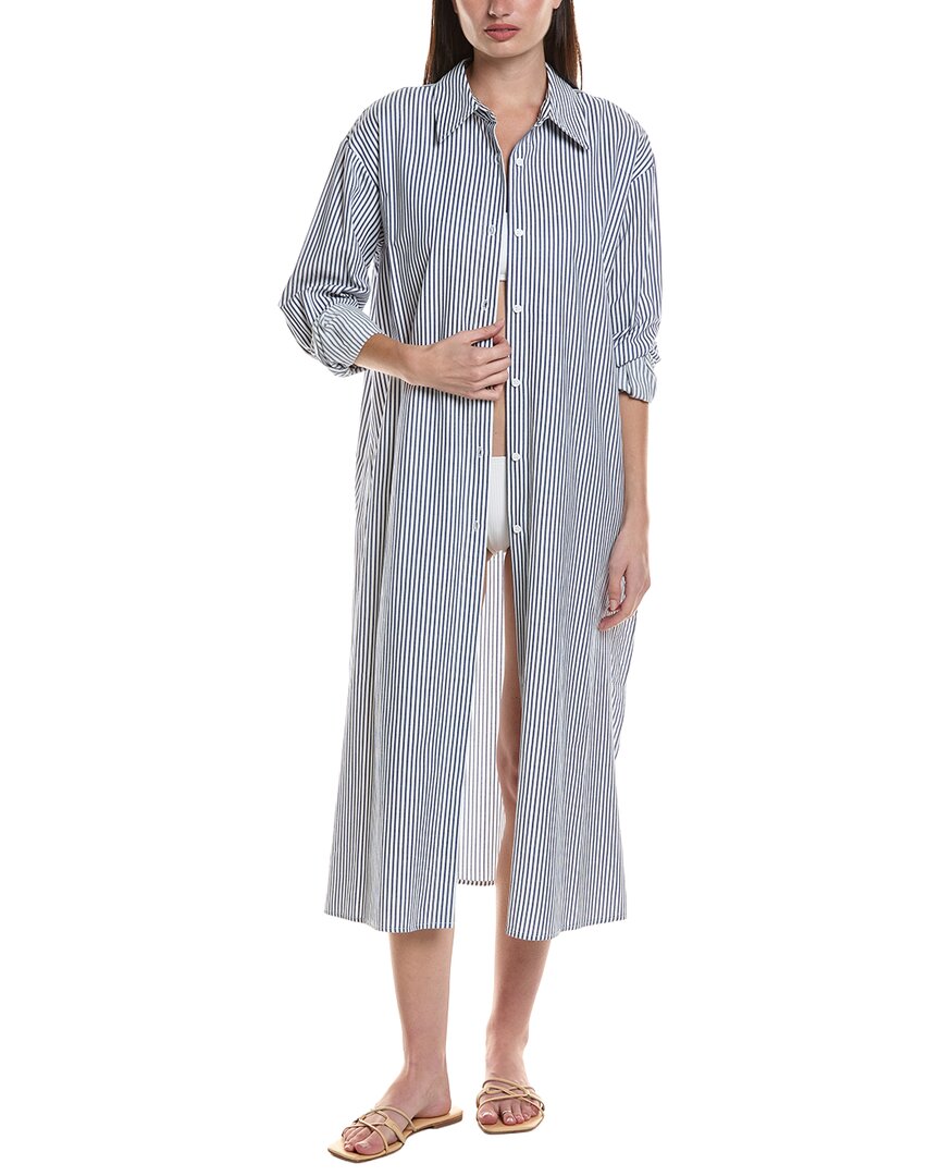 Nvlt Maxi Shirtdress In Blue