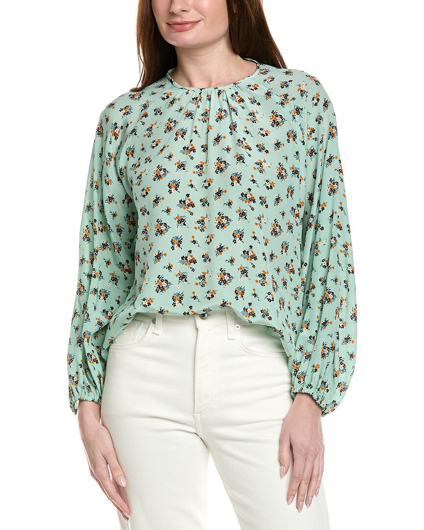 Max Mara Weekend Tebaide Printed Silk Blouse In Green