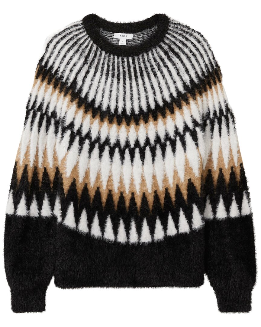 Reiss Indi Knit Top In Black