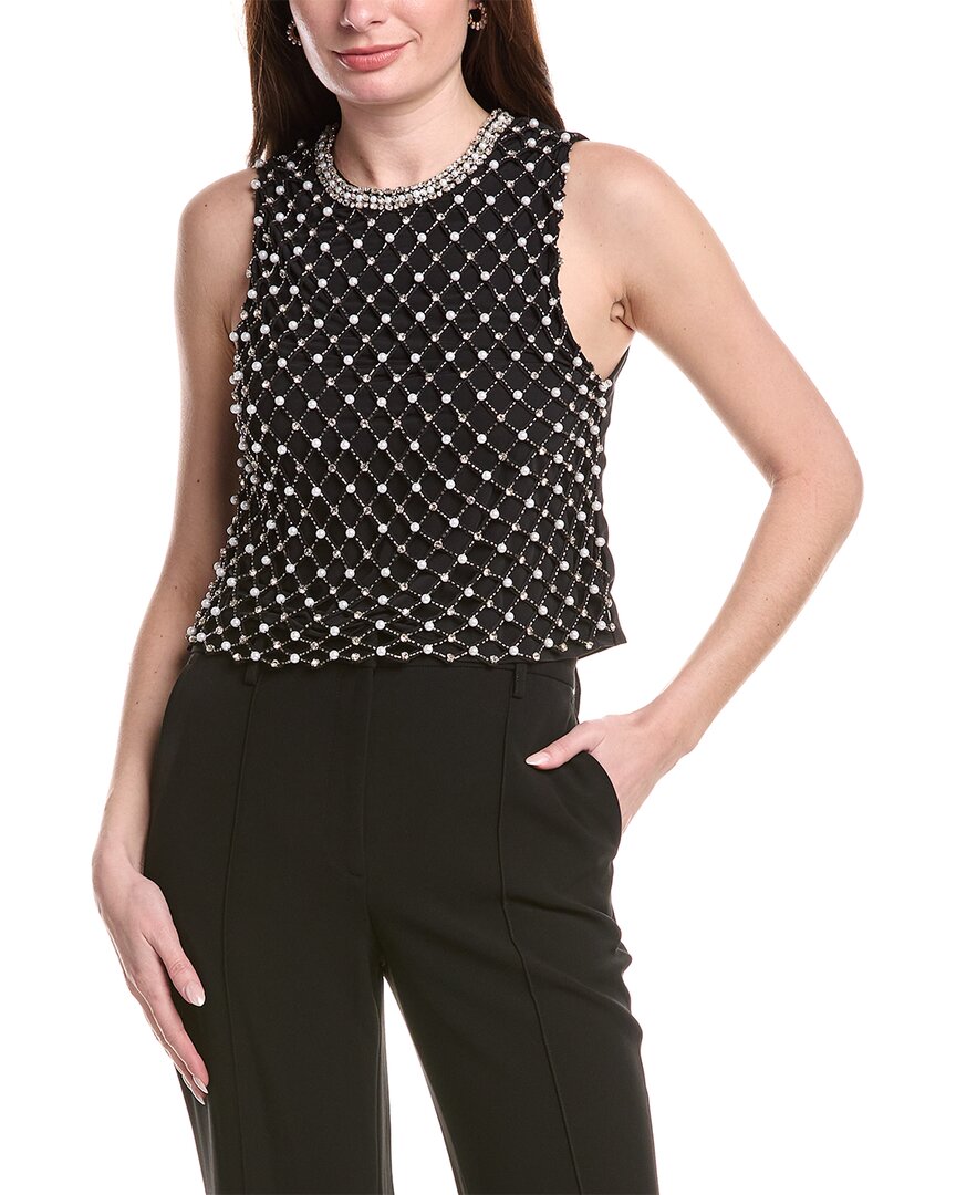 Alice And Olivia Alice + Olivia Amal Boxy Tank Top In Black
