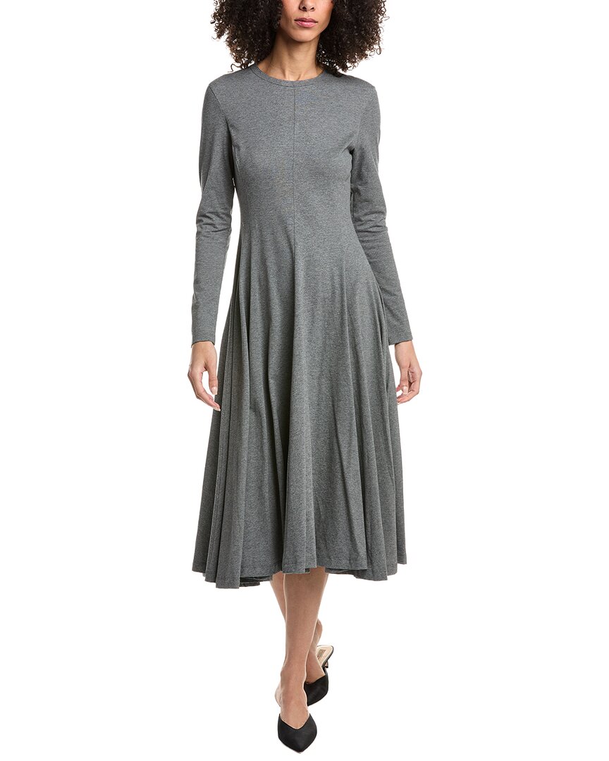 slim fit dress slacks Asymmetric Jersey Satin Fit and Flare Long Prom Dress Slate / 12