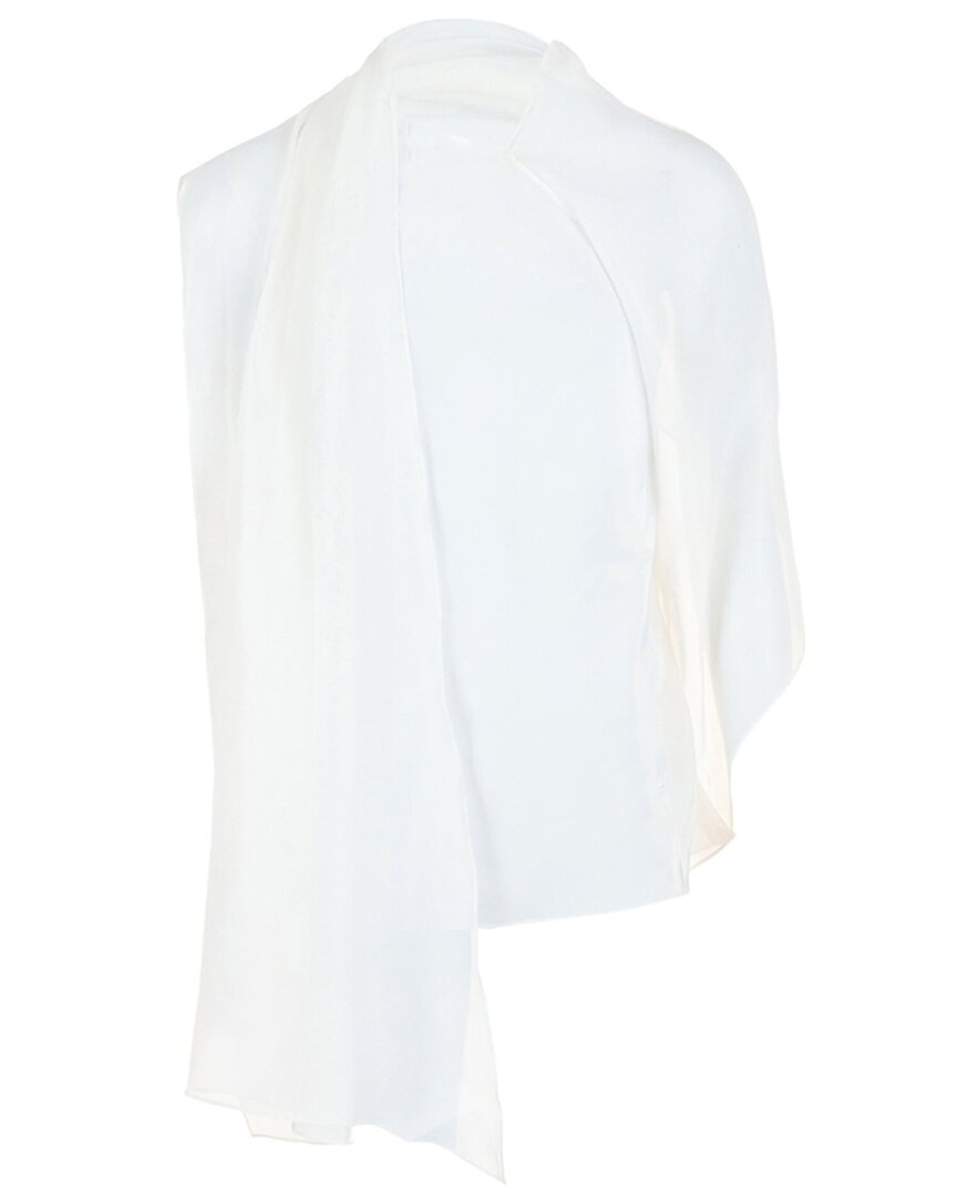Ferragamo Asymmetrical Shawl Blouse