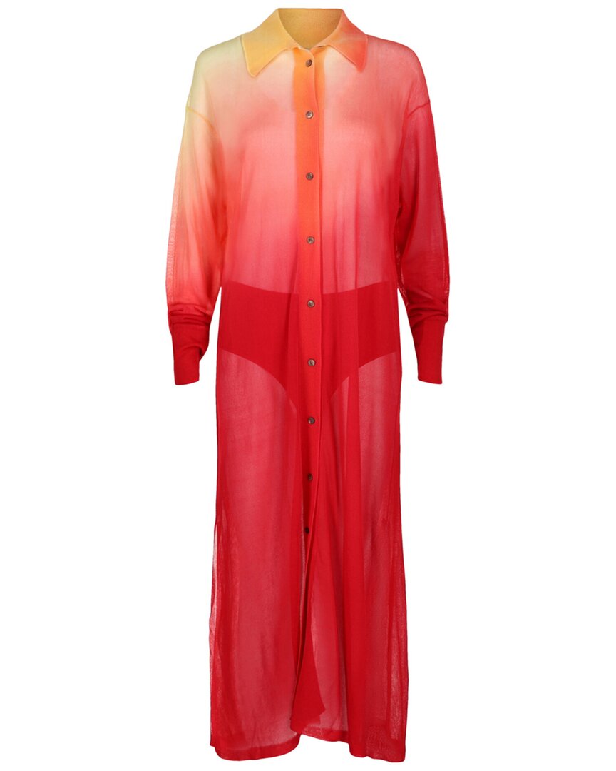 Ferragamo Degrade Silk-blend Midi Shirt