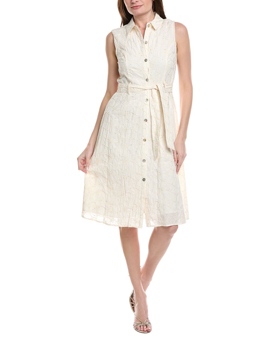 Nanette Lepore Nanette Button Front Midi Dress In White