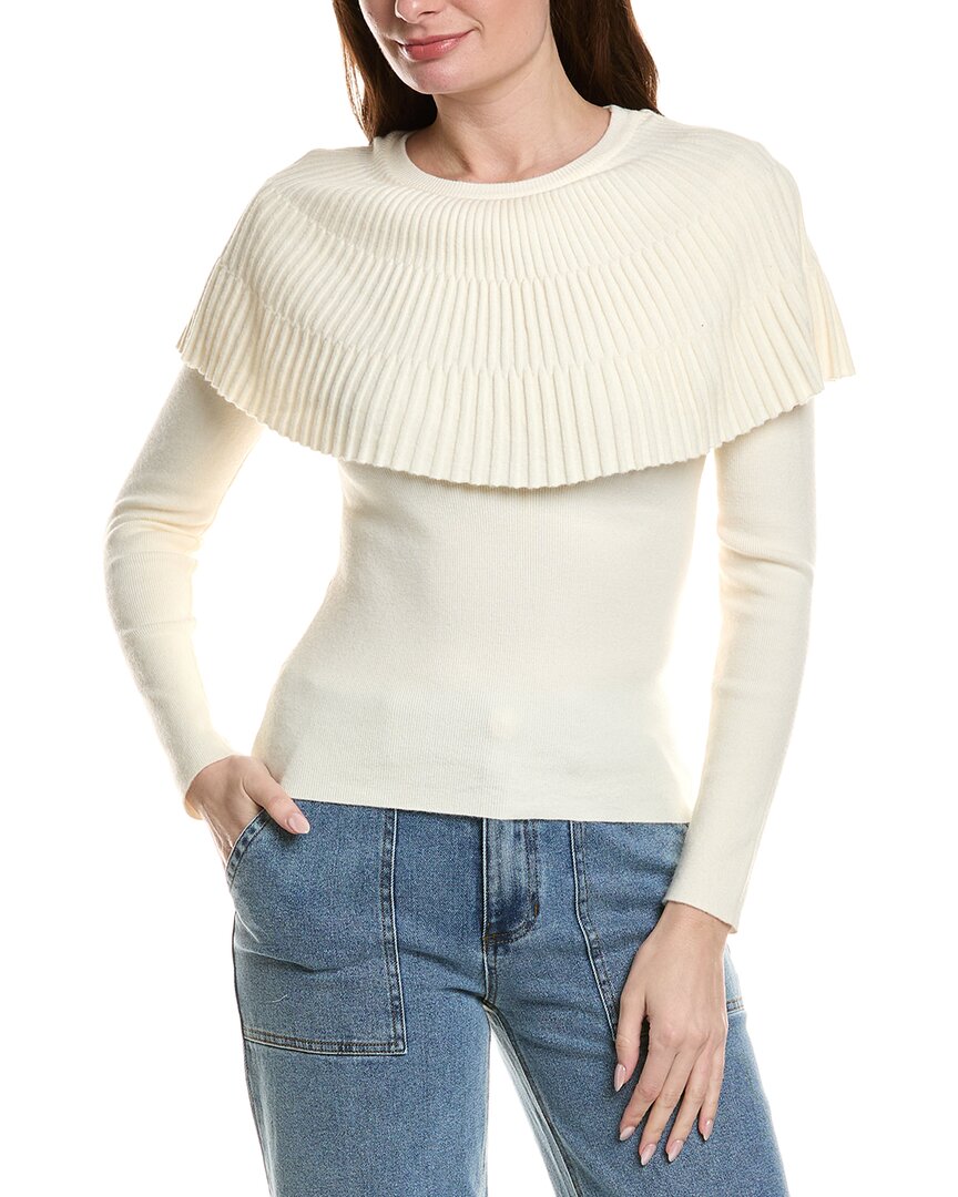 Beulah Wool-blend Sweater In White