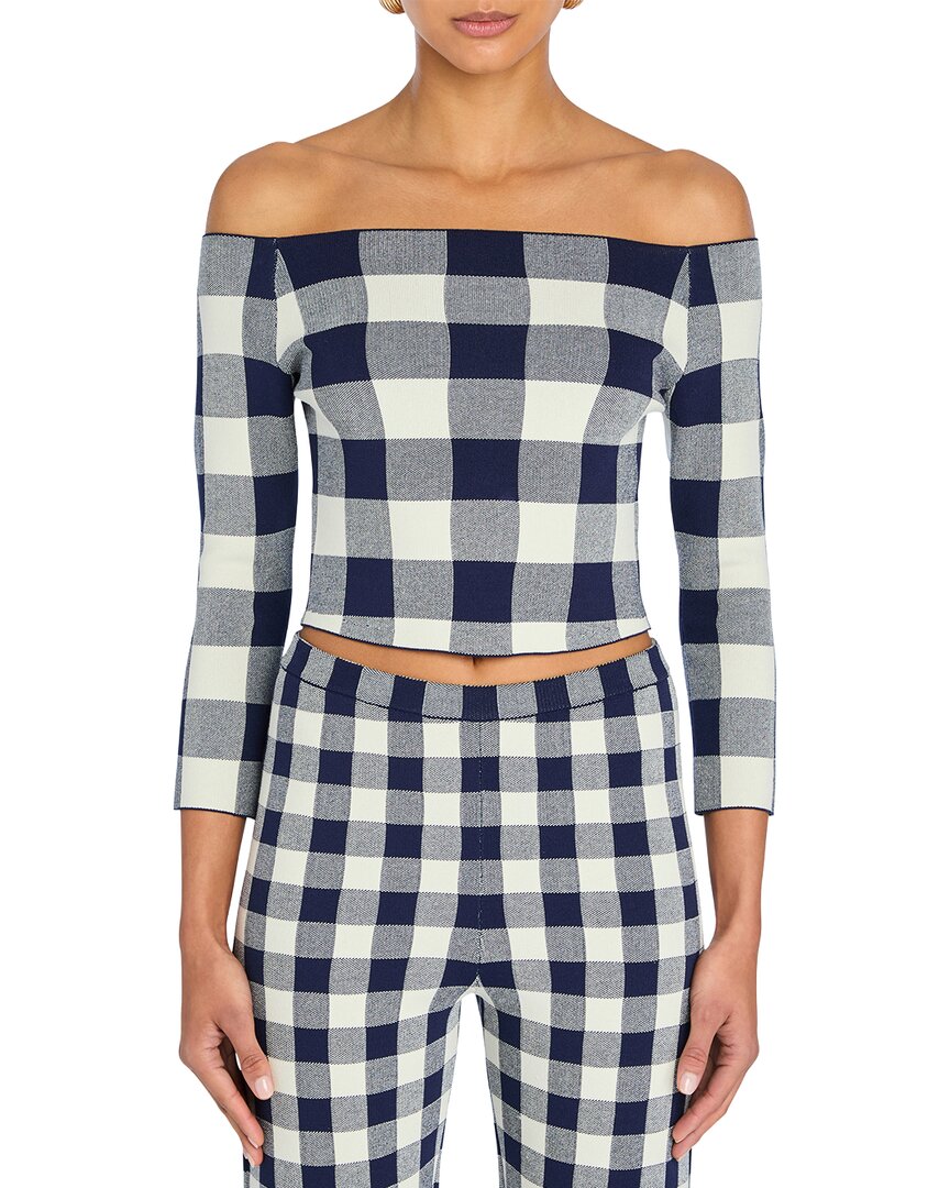Ser.o.ya Seroya Vale Top In Bold Navy Gingham
