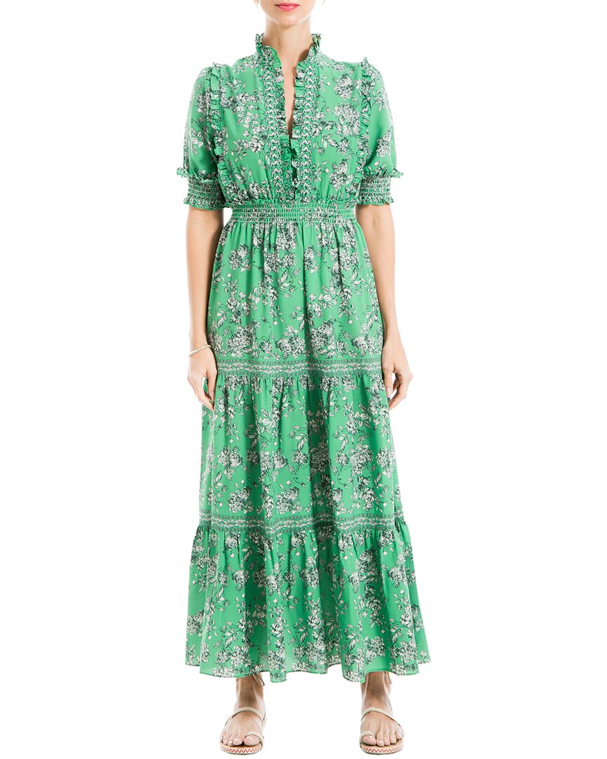 Max Studio Maxi Dress In Green