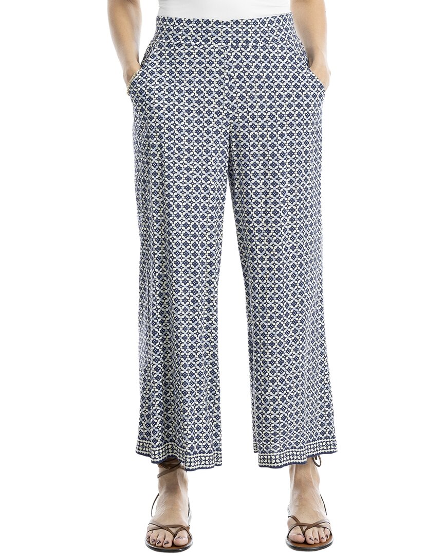 Max Studio Pull-on Crop Wide Leg Pant In Multi