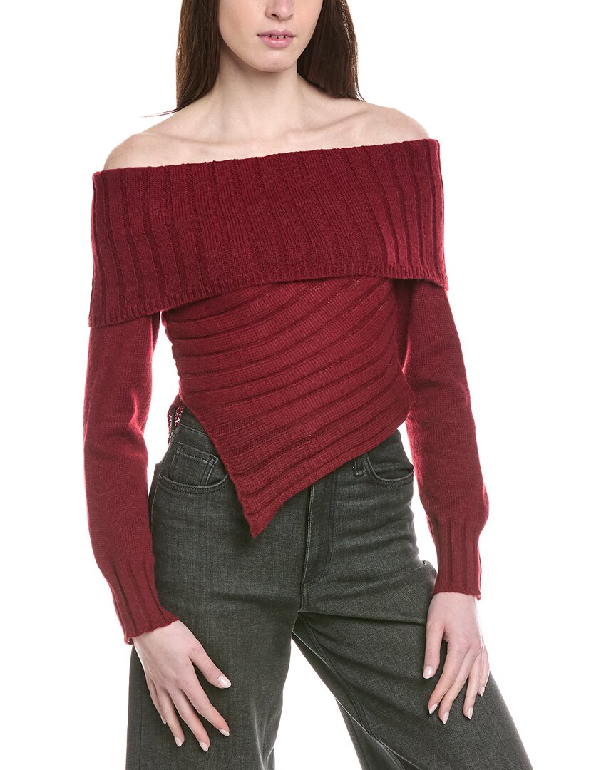 Line & Dot Betty Sweater In Red