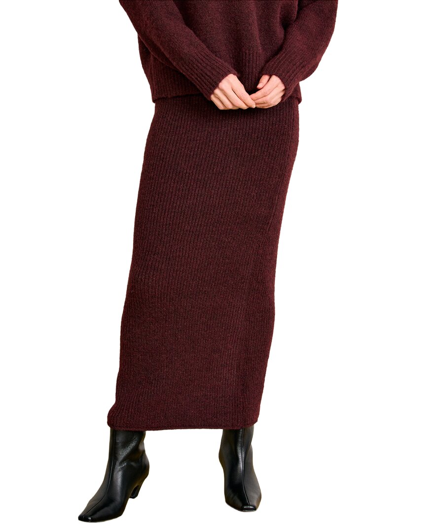 Line & Dot Hart Wool-blend Sweater Skirt In Red
