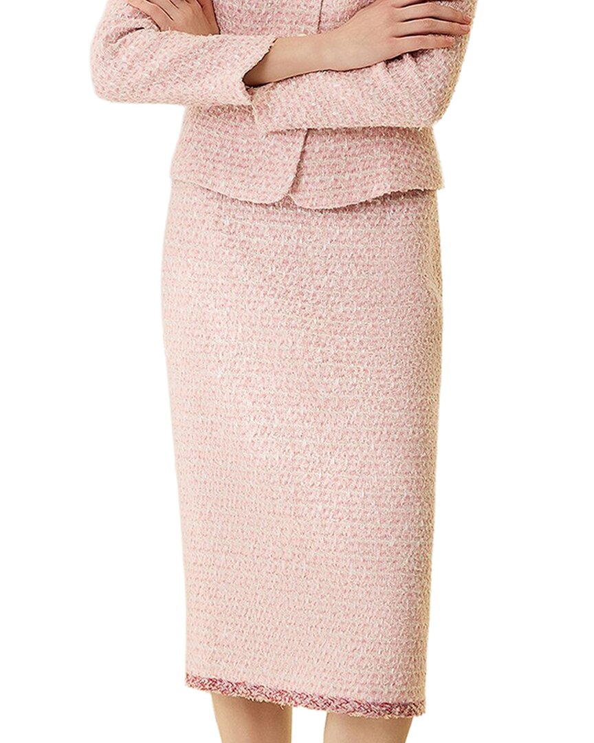 Anette Wool-blend Skirt In Pink
