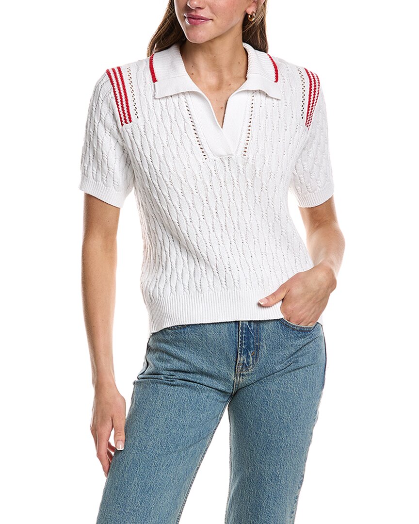 Design History Shoulder Stripe In White