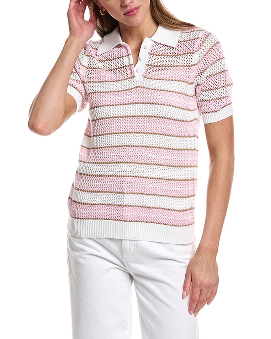 Design History Striped Boyfriend Sweater In White