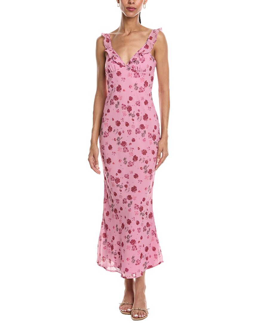 Reveriee Sleeveless Maxi Dress In Pink