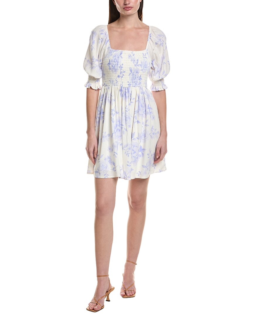 Saltwater Luxe Linen-blend Mini Dress In White