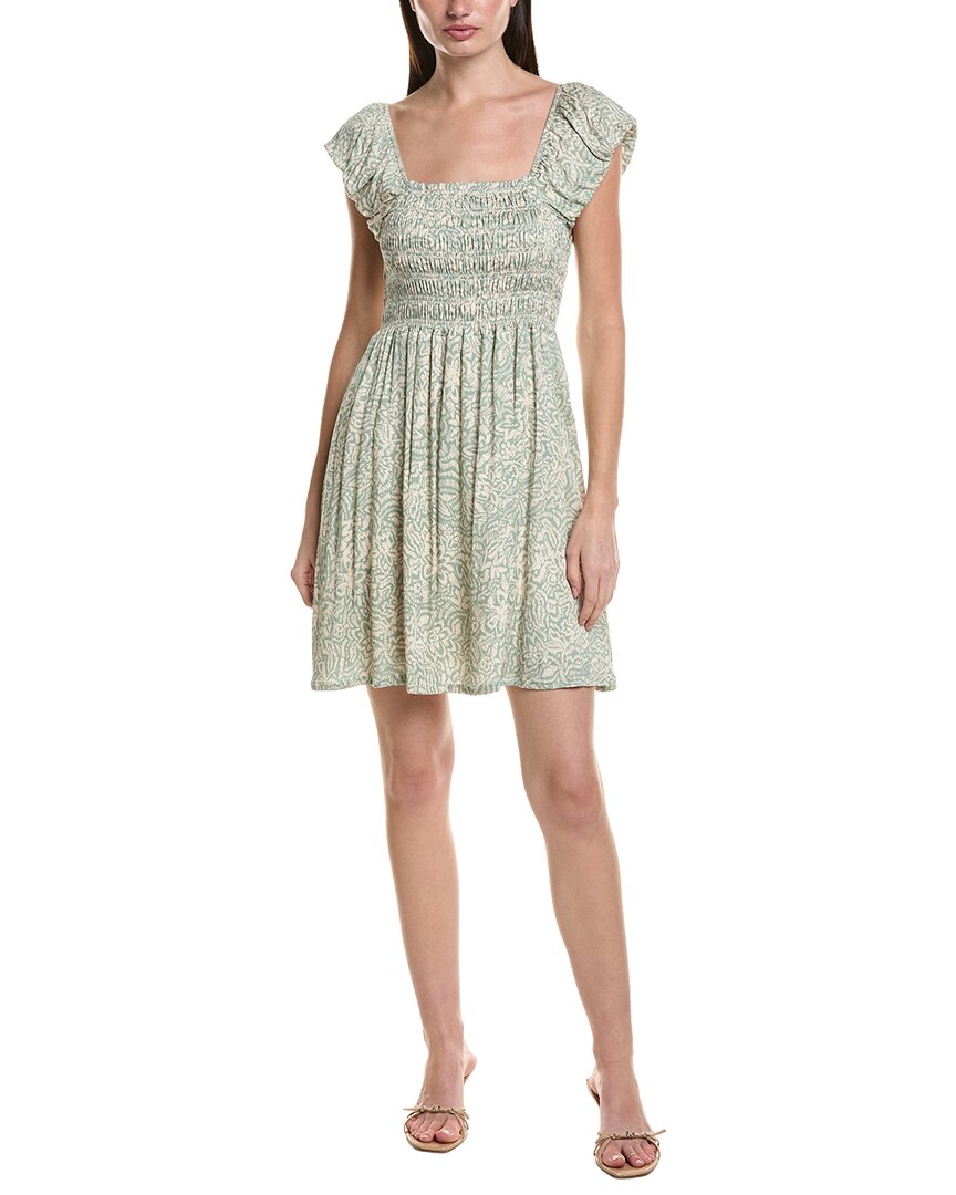 Saltwater Luxe Printed Mini Dress In Green