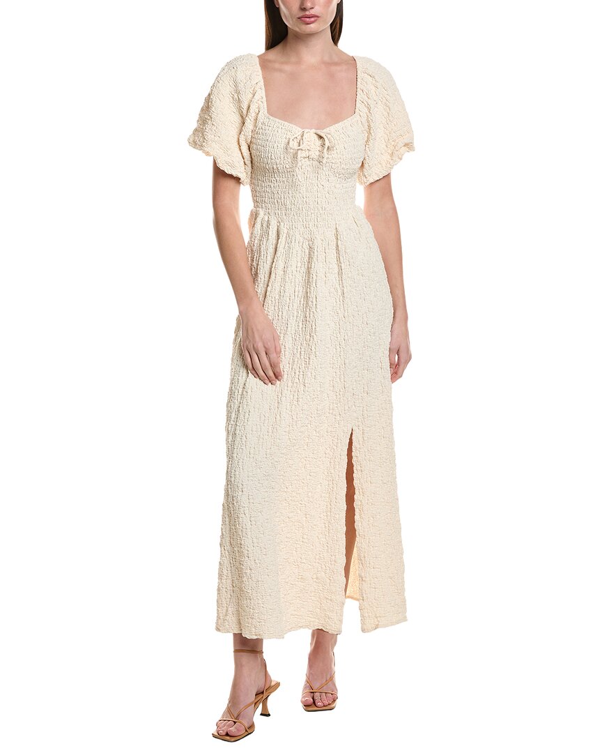 Saltwater Luxe Short Sleeve Midi Dress In White