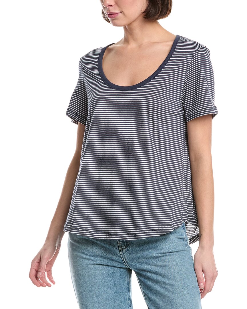 Majestic Filatures Stripe T-shirt In Blue