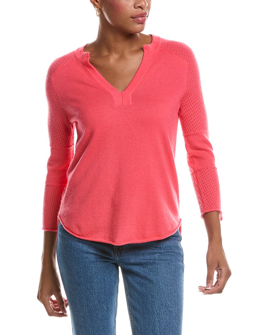 Incashmere V-neck Cashmere Sweater In Pink