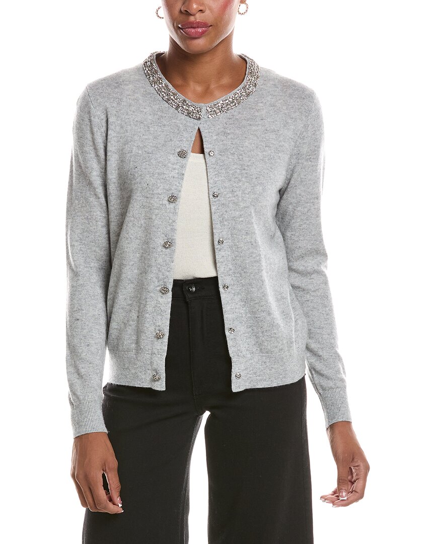 Incashmere Wool & Cashmere-blend Cardigan In Gray