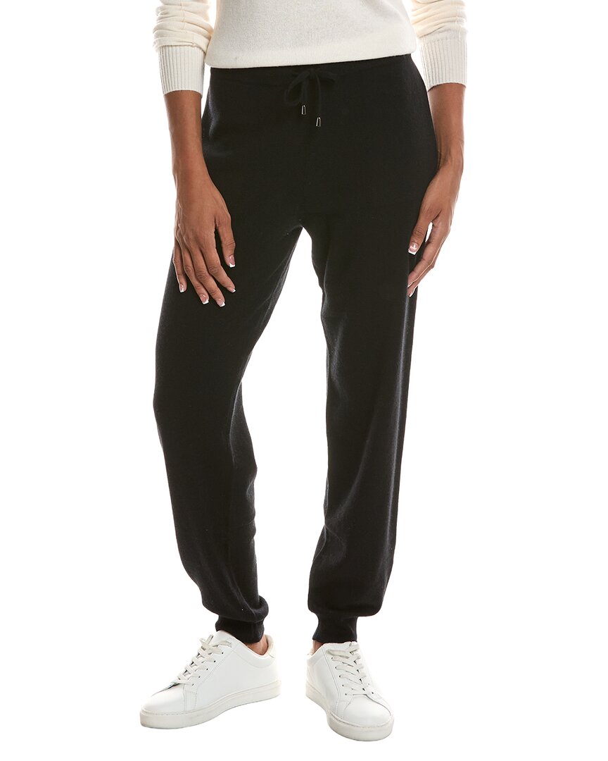 Incashmere Drawstring Cashmere Jogger Pant In Black