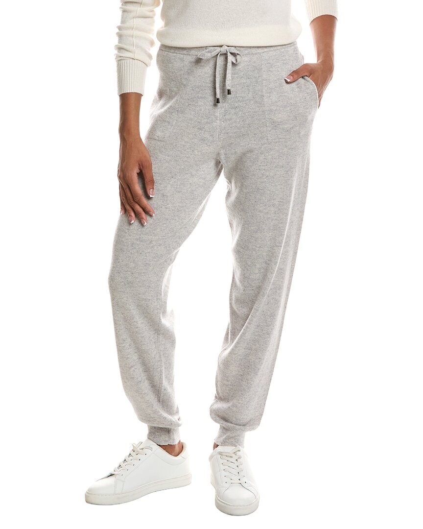 Incashmere Drawstring Cashmere Jogger Pant In Gray