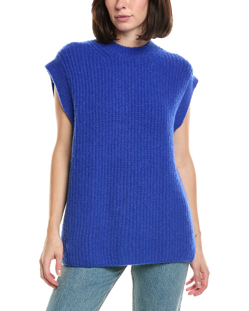 Labiz Wool & Alpaca-blend Sweater Vest In Blue