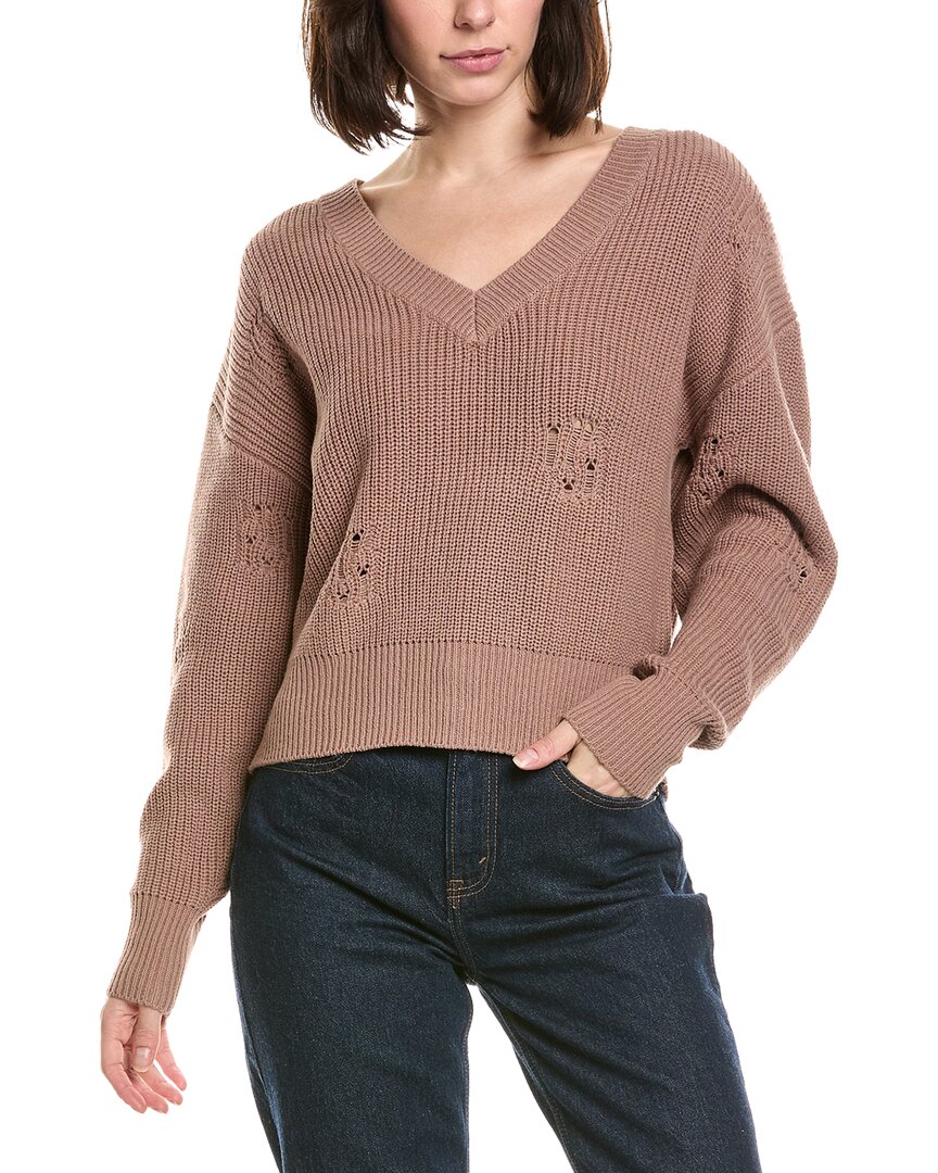 Labiz Lalamia V-neck Sweater In Brown