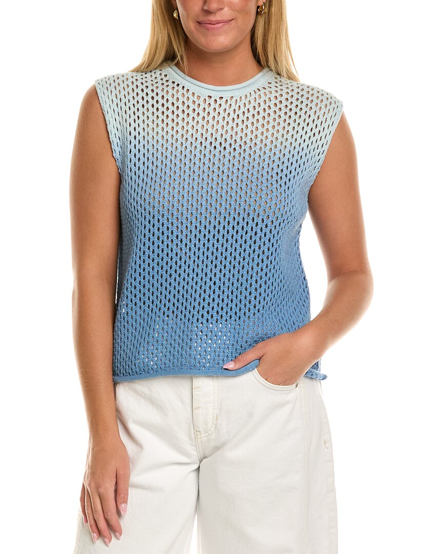 Velvet By Graham & Spencer Nina Sleeveless Cashmere-blend Sweater In Navy