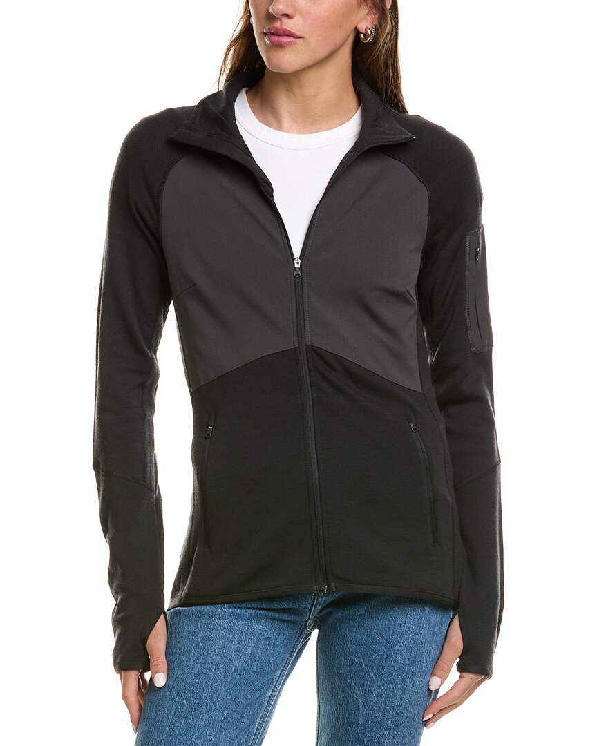 Helly Hansen Lifa Merino Wool-blend Midlayer In Black