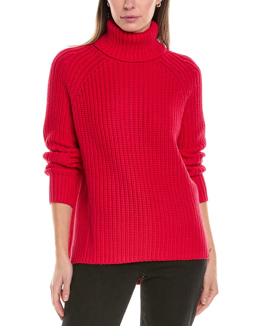 525 America Stella Shaker Sweater In Red