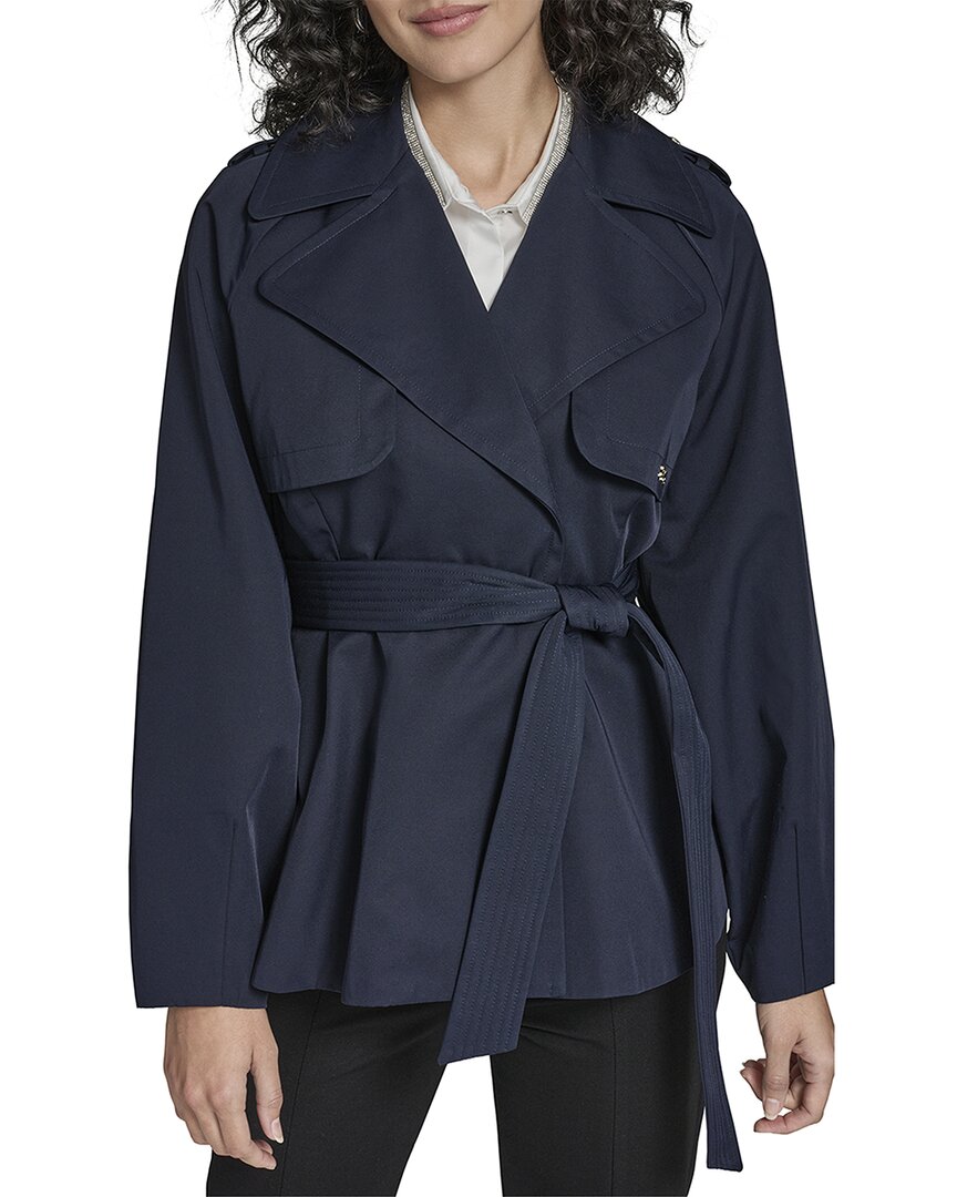 Karl Lagerfeld Short Flared Trench Coat