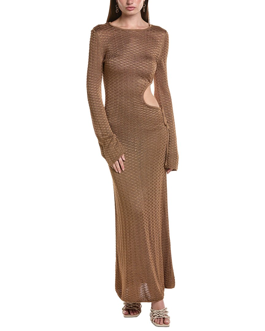 Ba&sh Drapa Maxi Dress In Orange