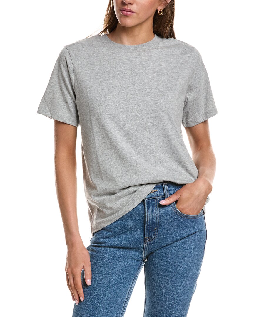 Ichi Ihpalmer Loose T-shirt In Gray