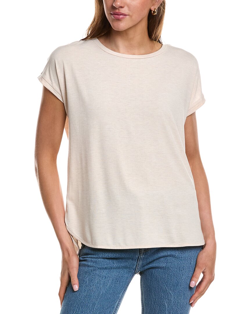 Ichi Ihrebel High-low T-shirt In Beige