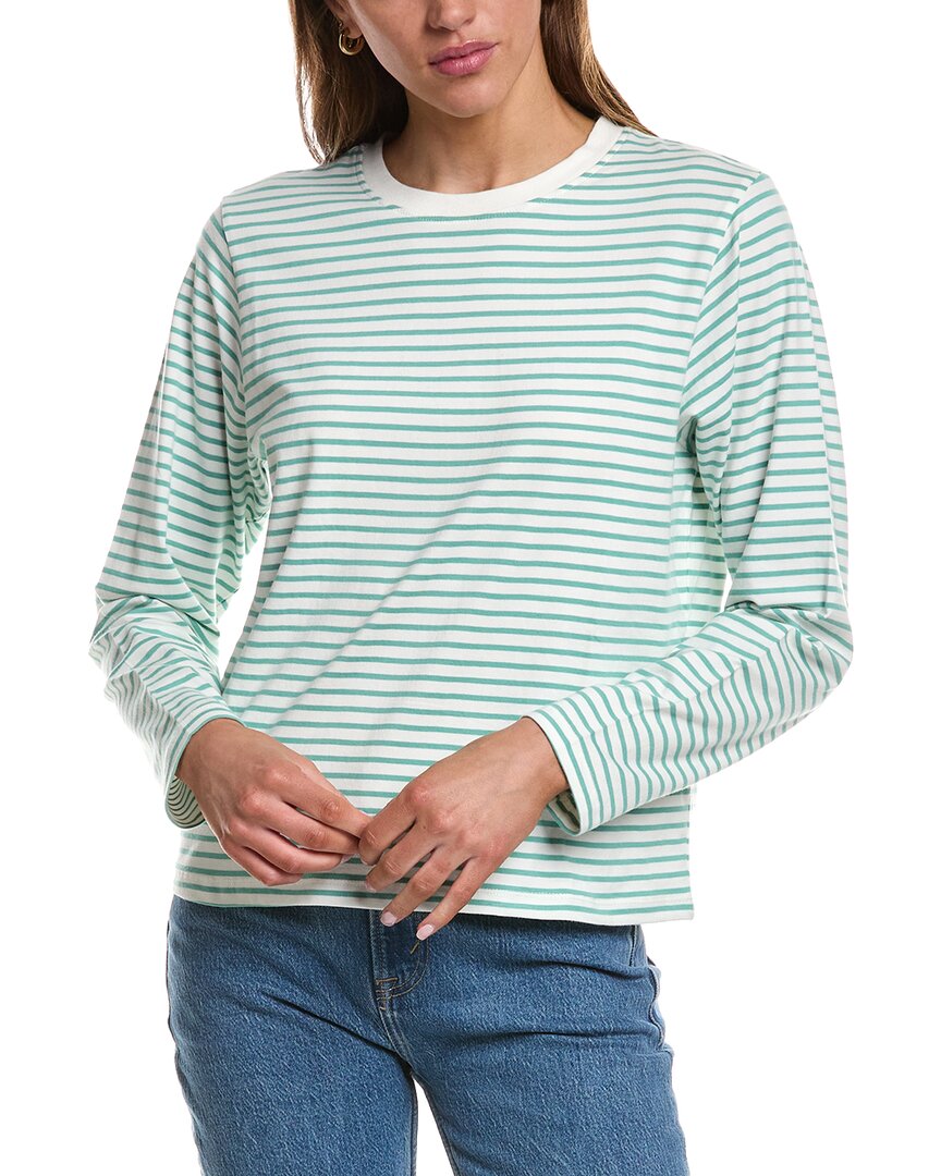 Ichi Ihmira Loose Knit T-shirt In Green