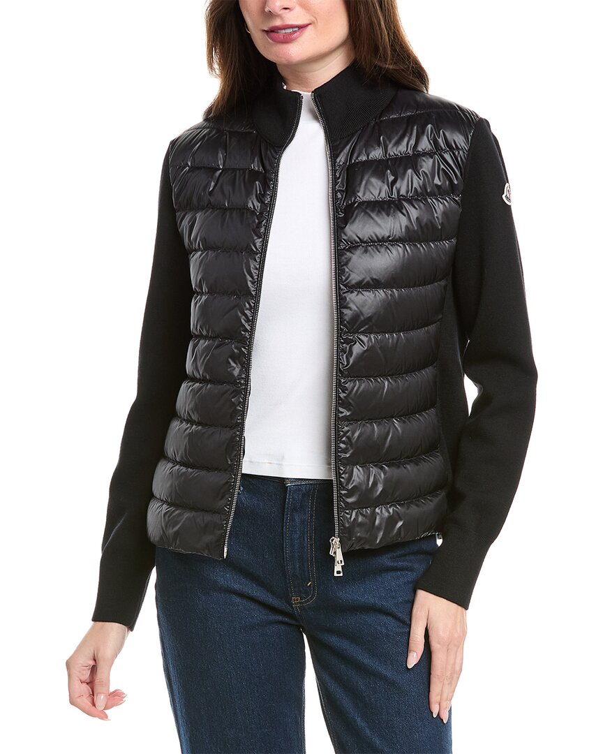 Moncler Wool Jacket In Black
