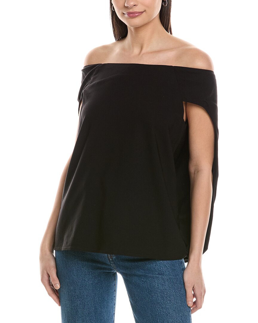 Weworewhat Off Shoulder Cape Top In Black