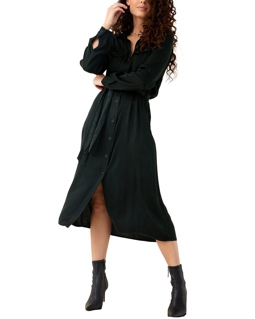 Bella Dahl Midi Shirt Dress In Black