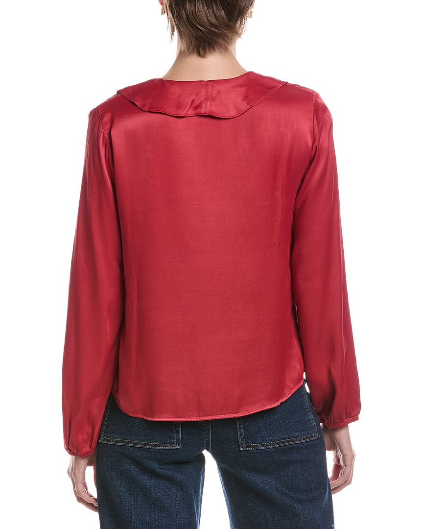 Bella Dahl Button Down Blouse In Red