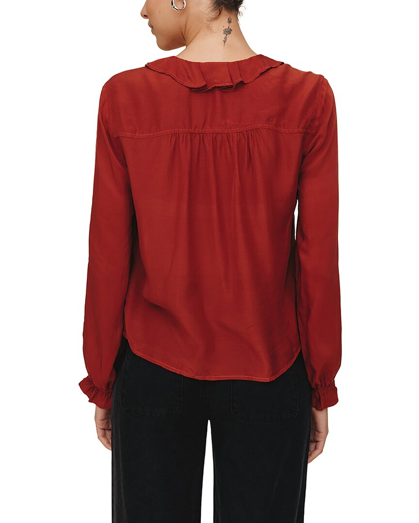 Bella Dahl Button Down Blouse In Red