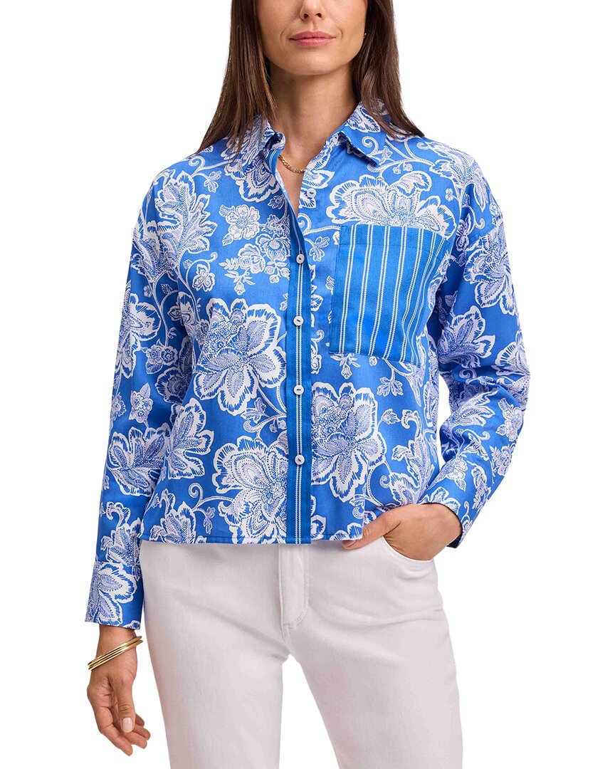 Foxcroft Marina Shirt In Blue